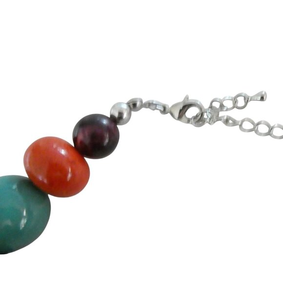 Southwest style Multicolor beaded statement necklace - Picture 4 of 4